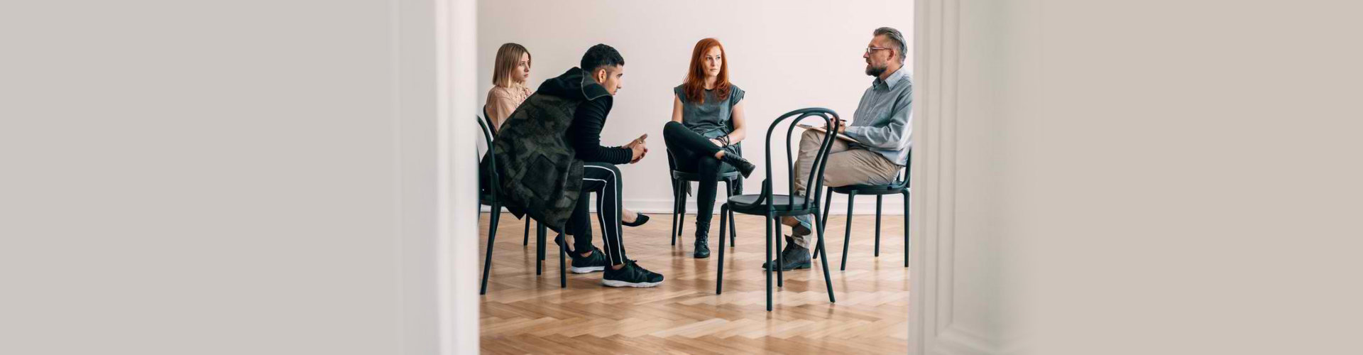 group of people sitting